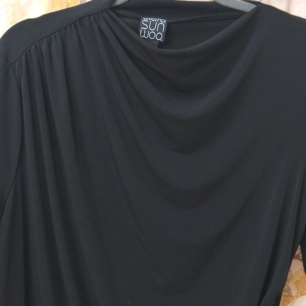 NWT, Clara Sun Woo Black Blouse - Picture 2 of 5